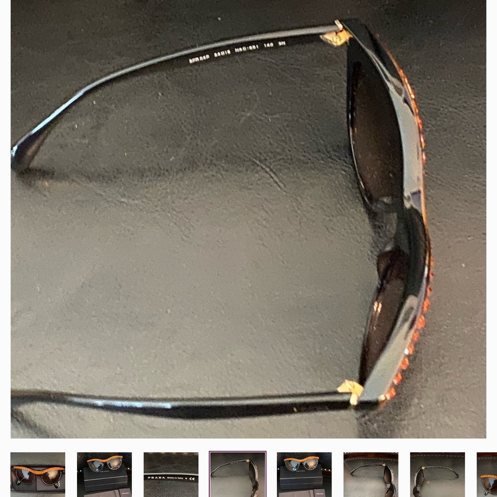 Prada Black and Orange Sunglasses - Picture 6 of 7
